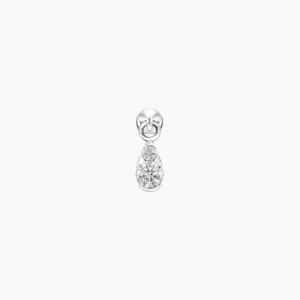 Pear Illusion Dangle Diamond Stud