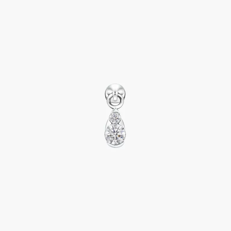 Pear Illusion Dangle Diamond Stud
