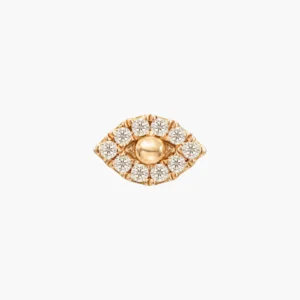 Pavé Evil-Eye Diamond Stud