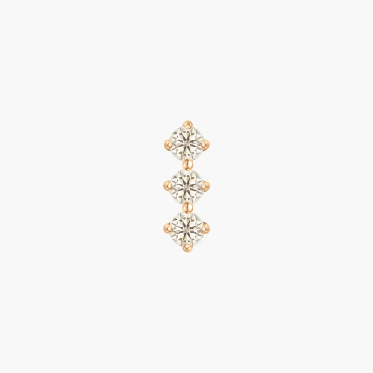 Triplet Diamond Stud
